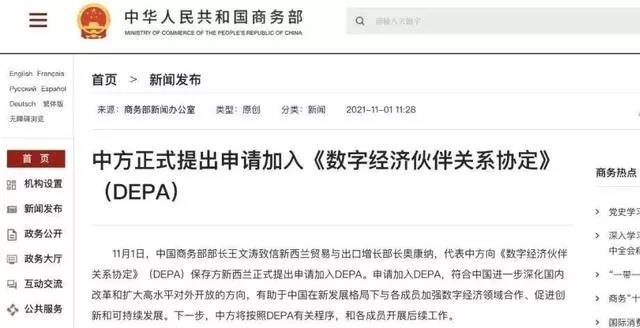 好消息！中国申请加入DEPA再给跨境电商一针强心剂！
